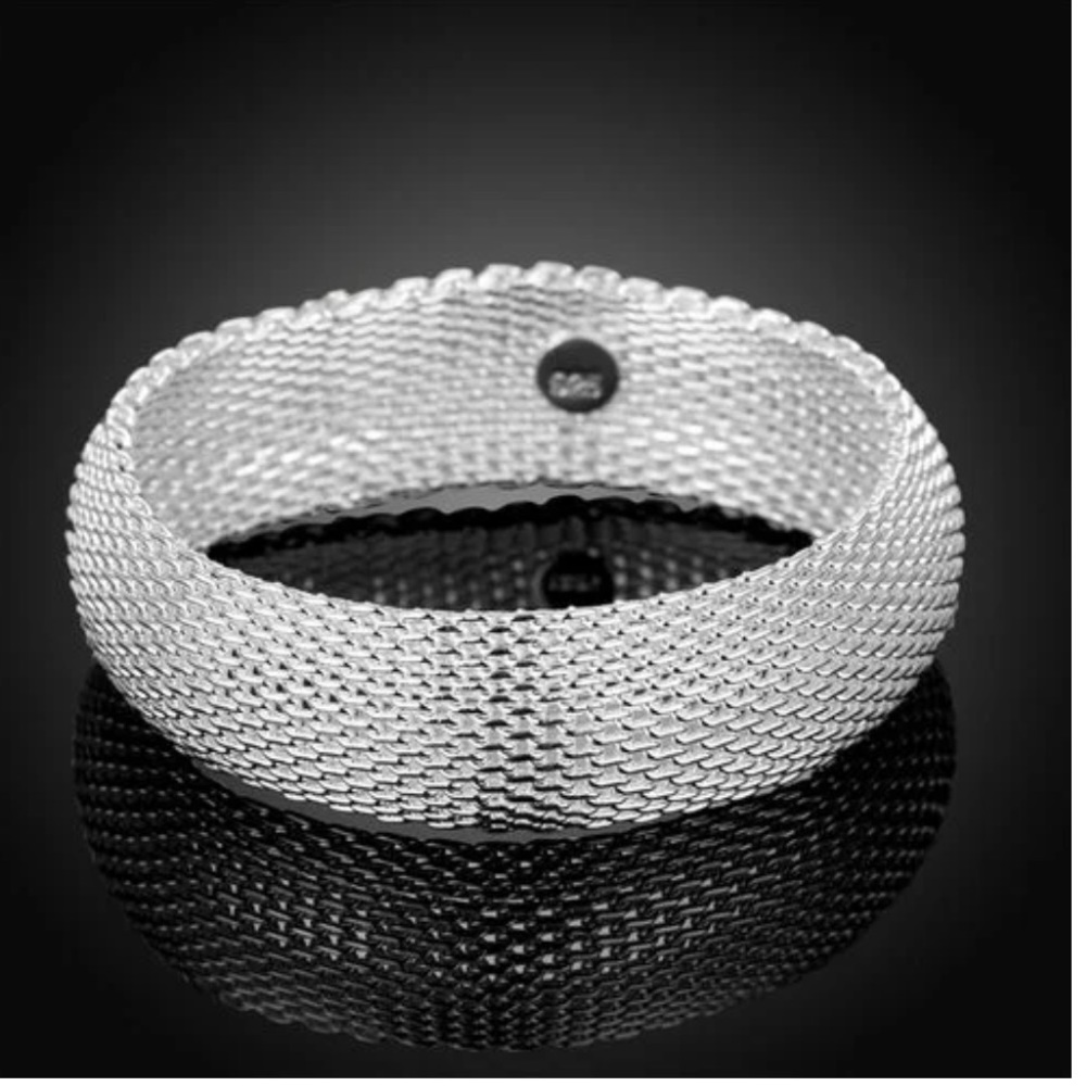 925 Fine Jewelry SS Mesh Bangle Bracelet